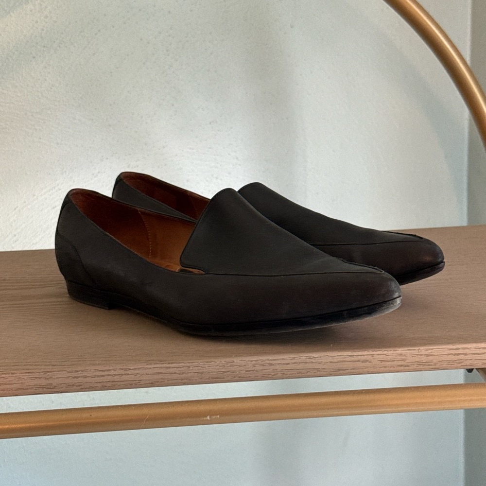 John Fluevog Impel Black Leather flats